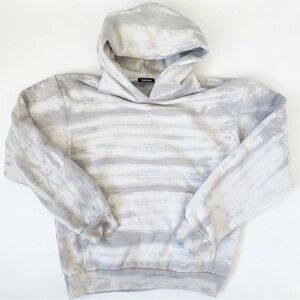 Talentless Gray Tie Dye Heavyweight Cotton Hooded Sweatshirt
